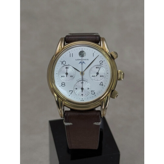 38mm • 1991 Longines Monument Grand Classic Gold-Plated Chronograph Automatic